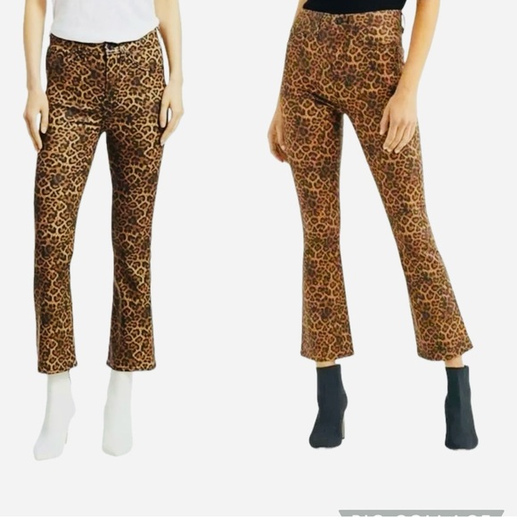 👖🐆 7 FOR ALL MANKIND Leopard Kick Flare Jeans | NWT High Rise Stretch | Sz 25 - Picture 3 of 6